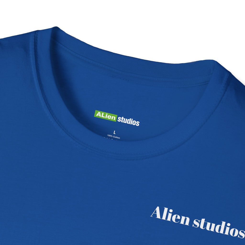 Alien Studios logo T-Shirt | Minimal back text, small chest text