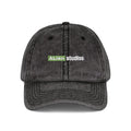 Green Pixel Logo Vintage Cap | Embroidered Baseball Hat
