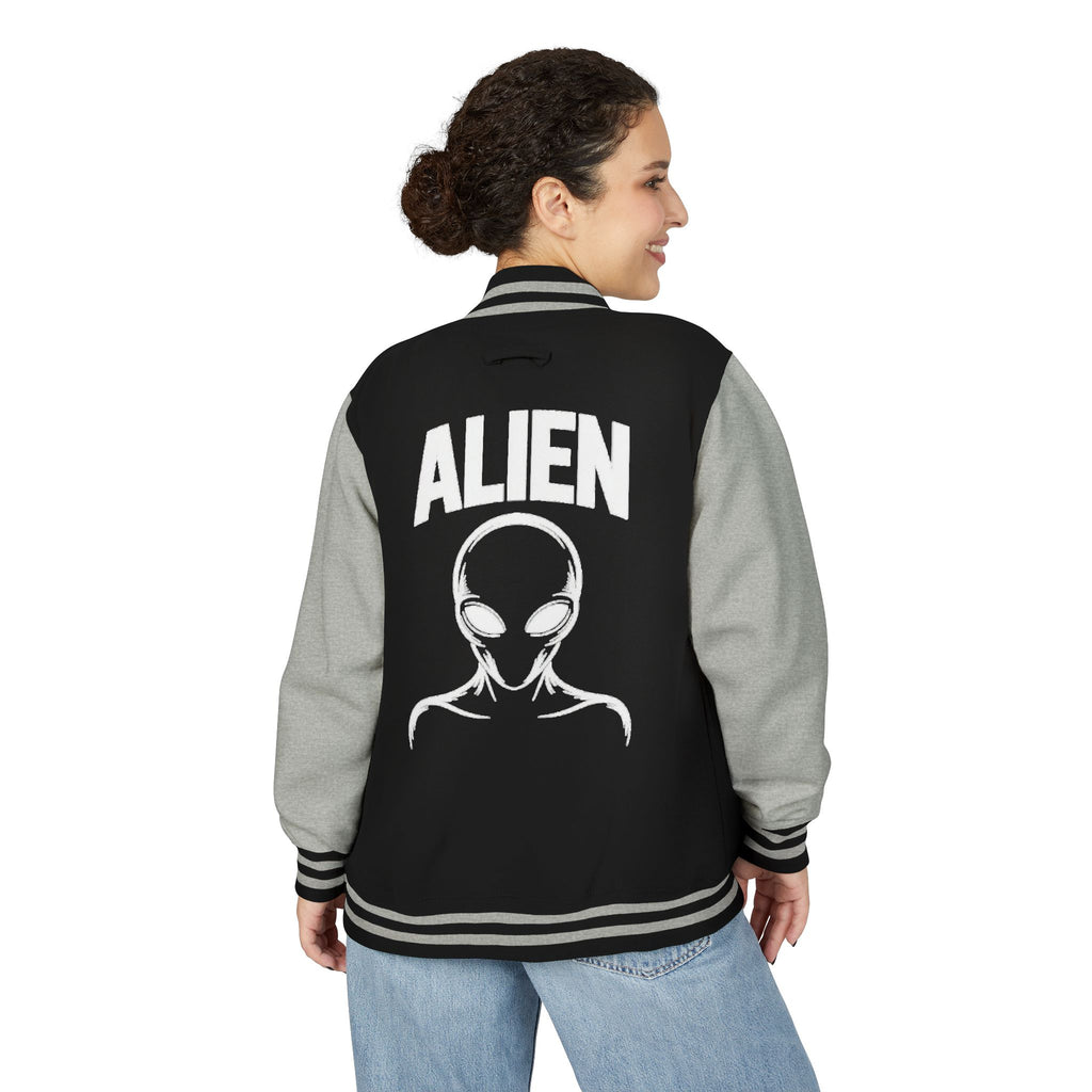Alien Graphic Letterman Jacket | Alien Head Varsity Jacket