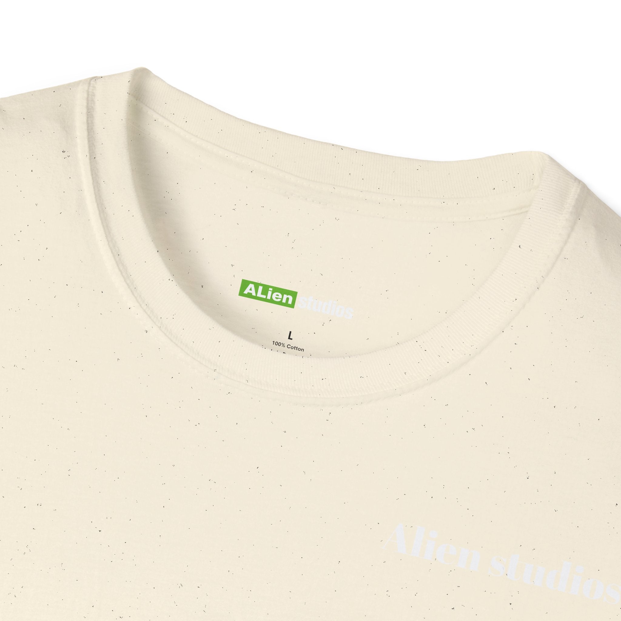 Alien Studios logo T-Shirt | Minimal back text, small chest text