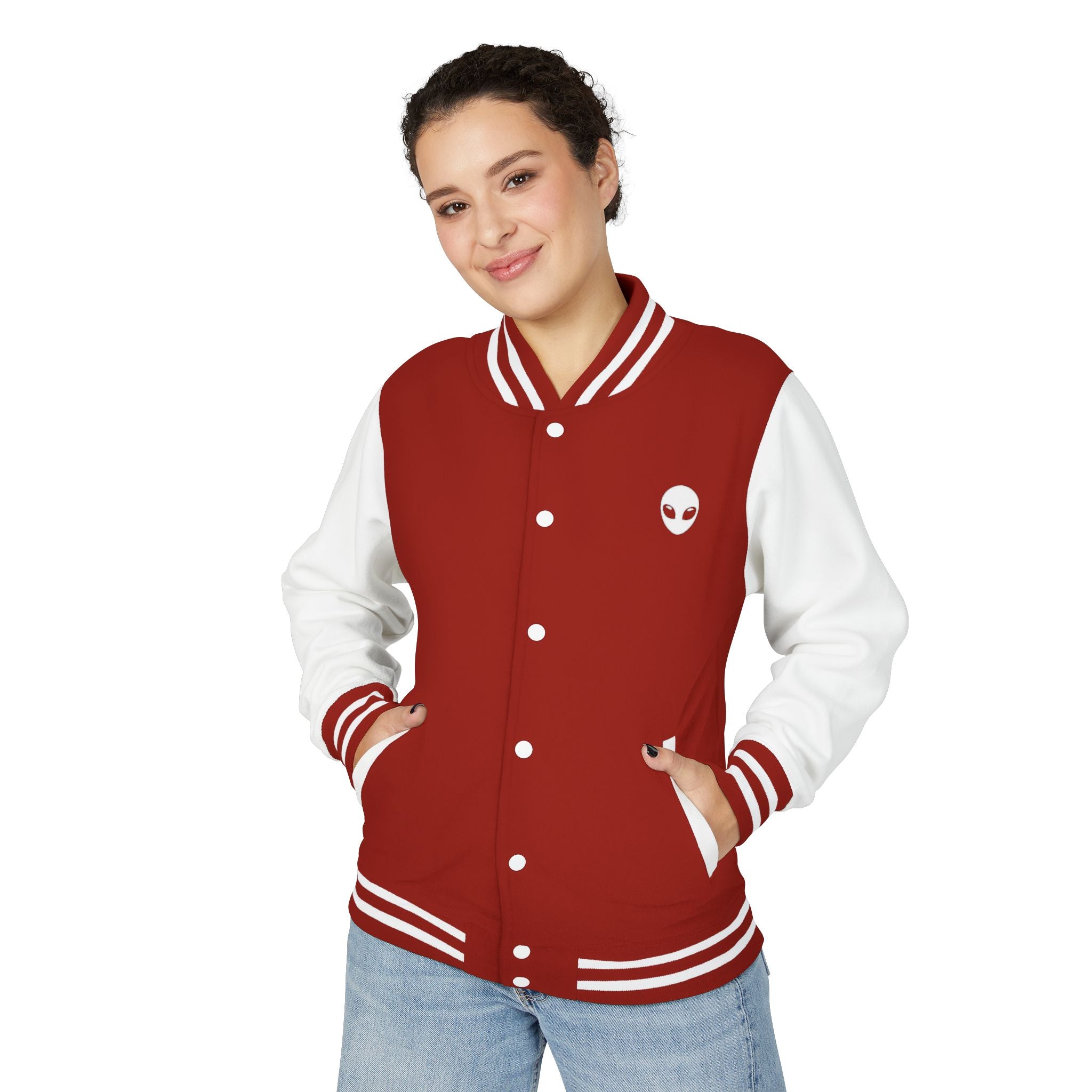 Alien Graphic Letterman Jacket | Alien Head Varsity Jacket