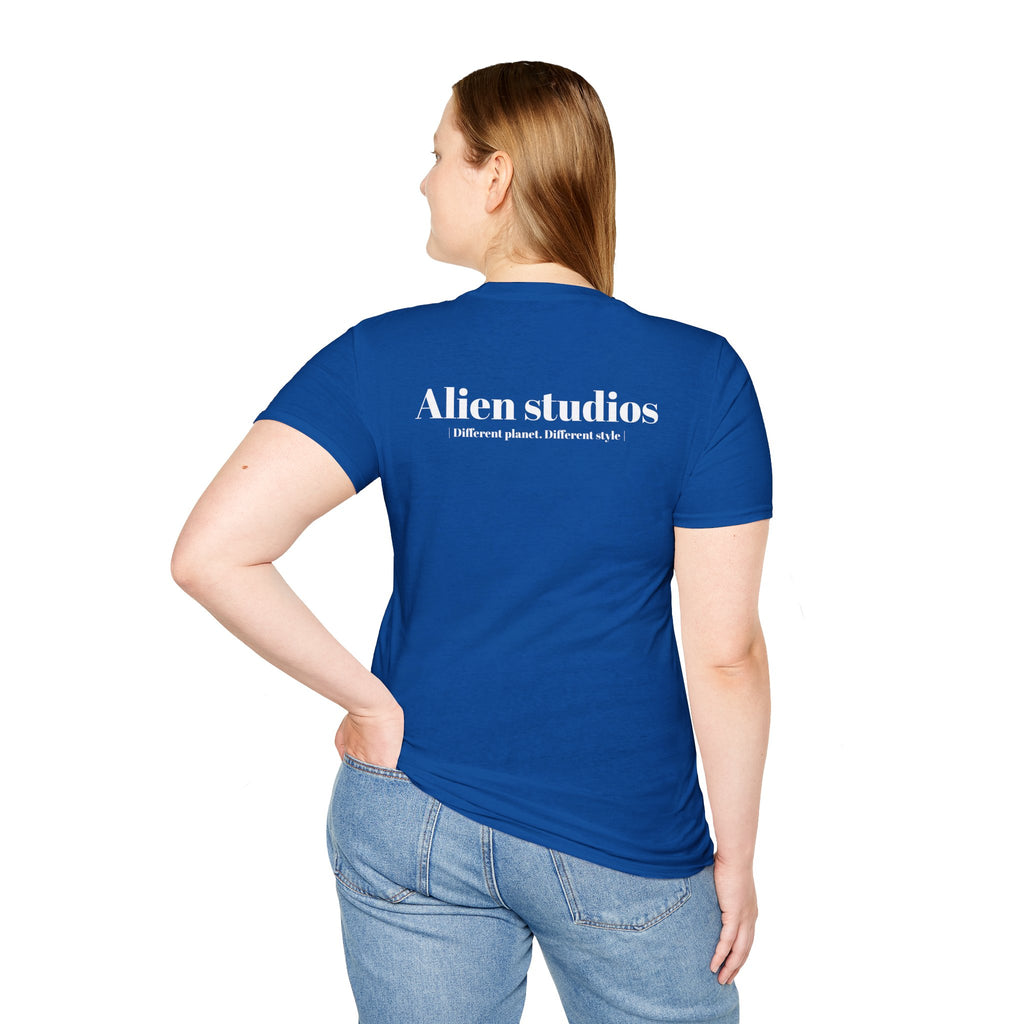 Alien Studios logo T-Shirt | Minimal back text, small chest text