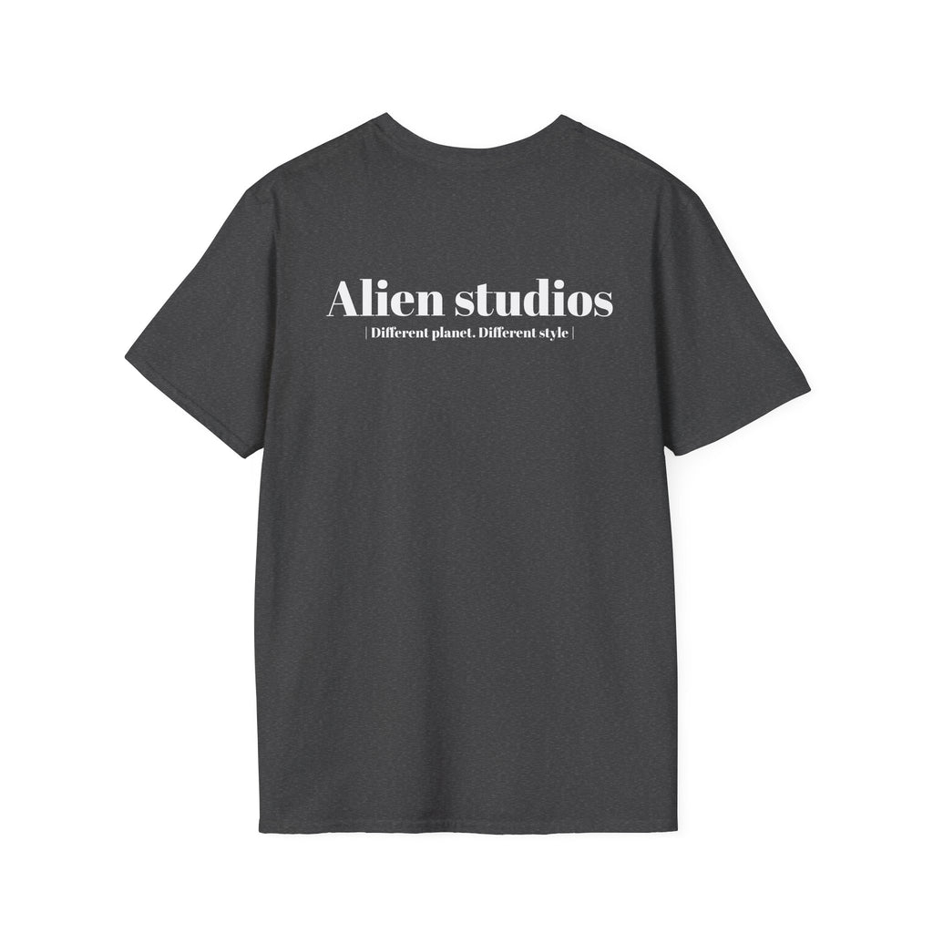 Alien Studios logo T-Shirt | Minimal back text, small chest text