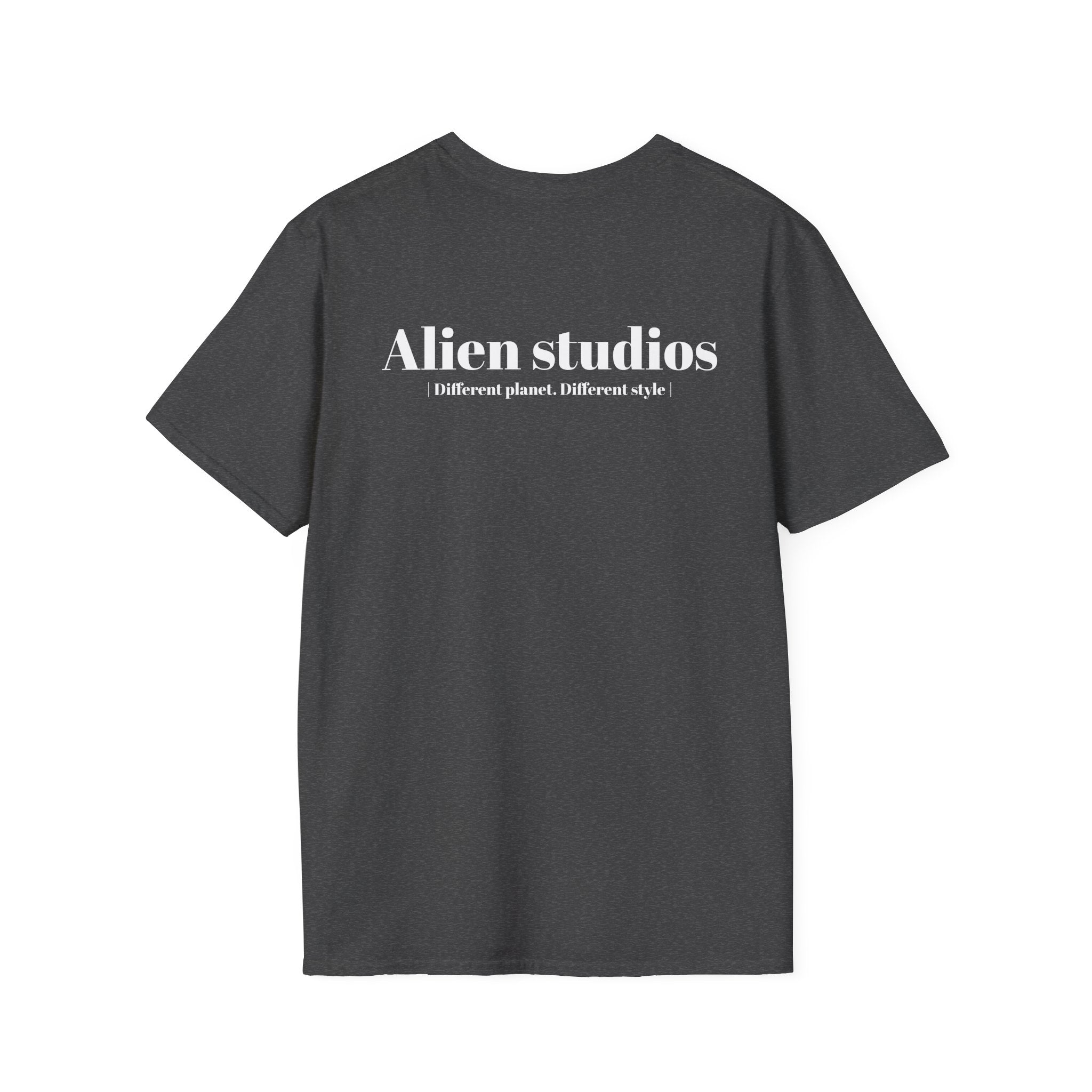 Alien Studios logo T-Shirt | Minimal back text, small chest text