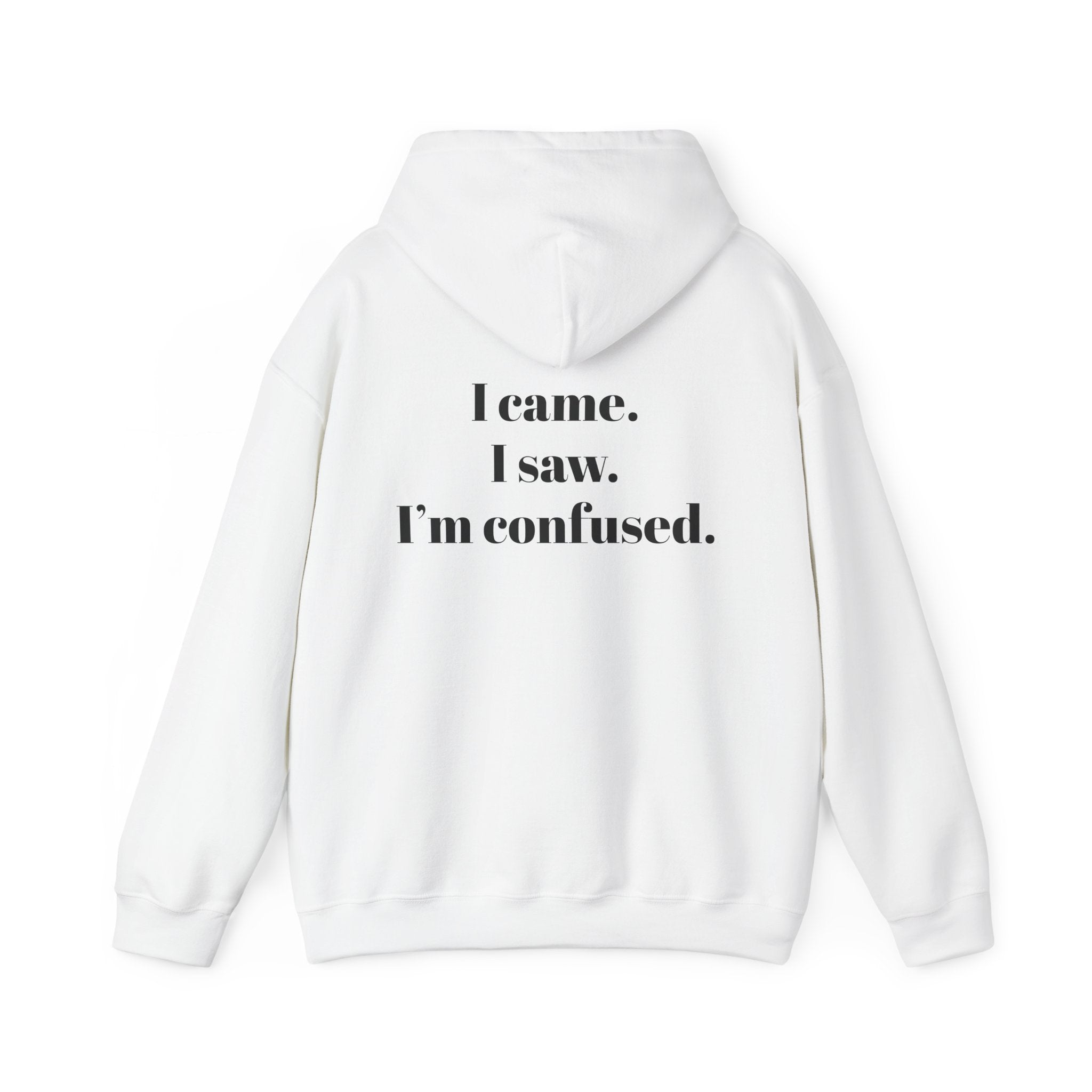 Minimal White Hoodie | Plain Blank Hooded Sweatshirt, DIY Sublimation