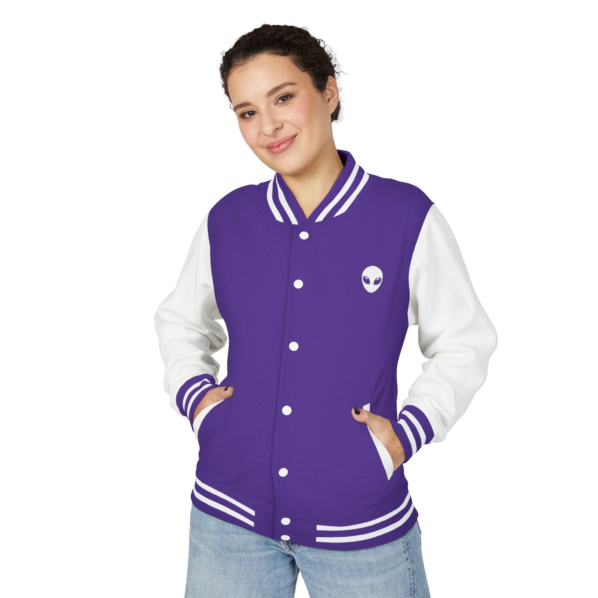 Alien Graphic Letterman Jacket | Alien Head Varsity Jacket