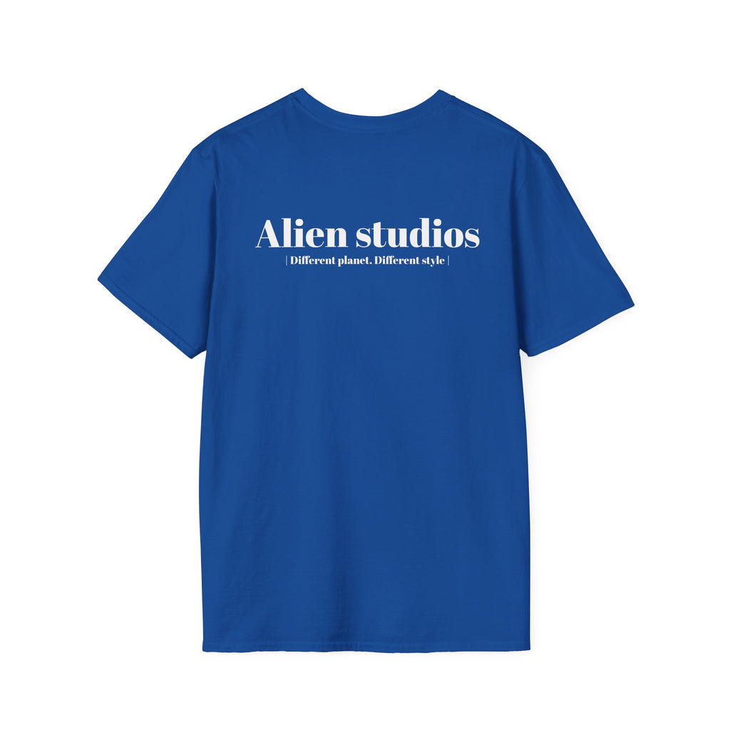 Alien Studios logo T-Shirt | Minimal back text, small chest text