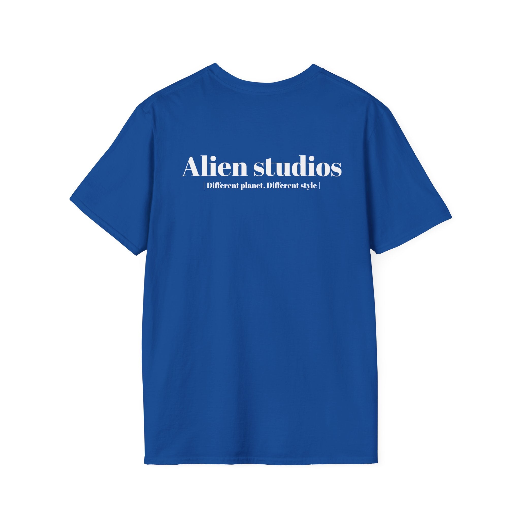 Alien Studios logo T-Shirt | Minimal back text, small chest text