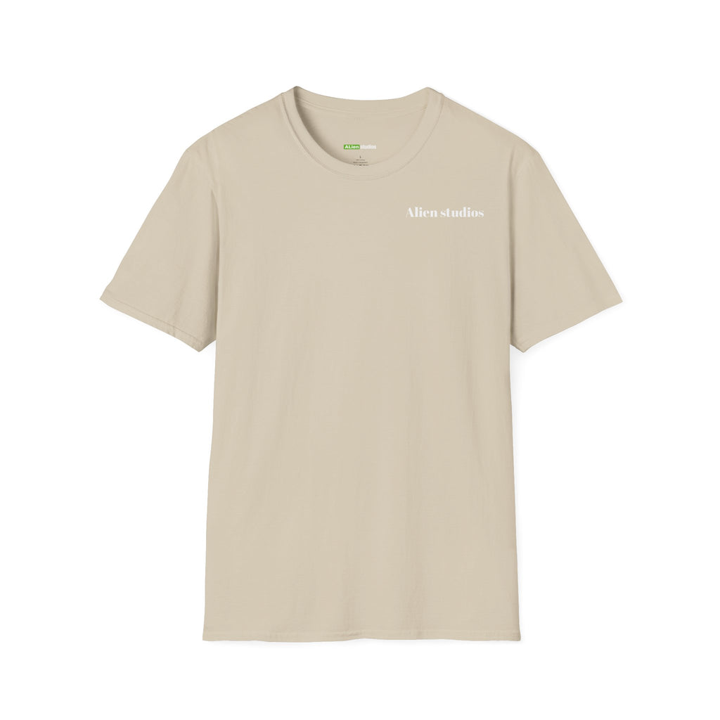 Alien Studios logo T-Shirt | Minimal back text, small chest text