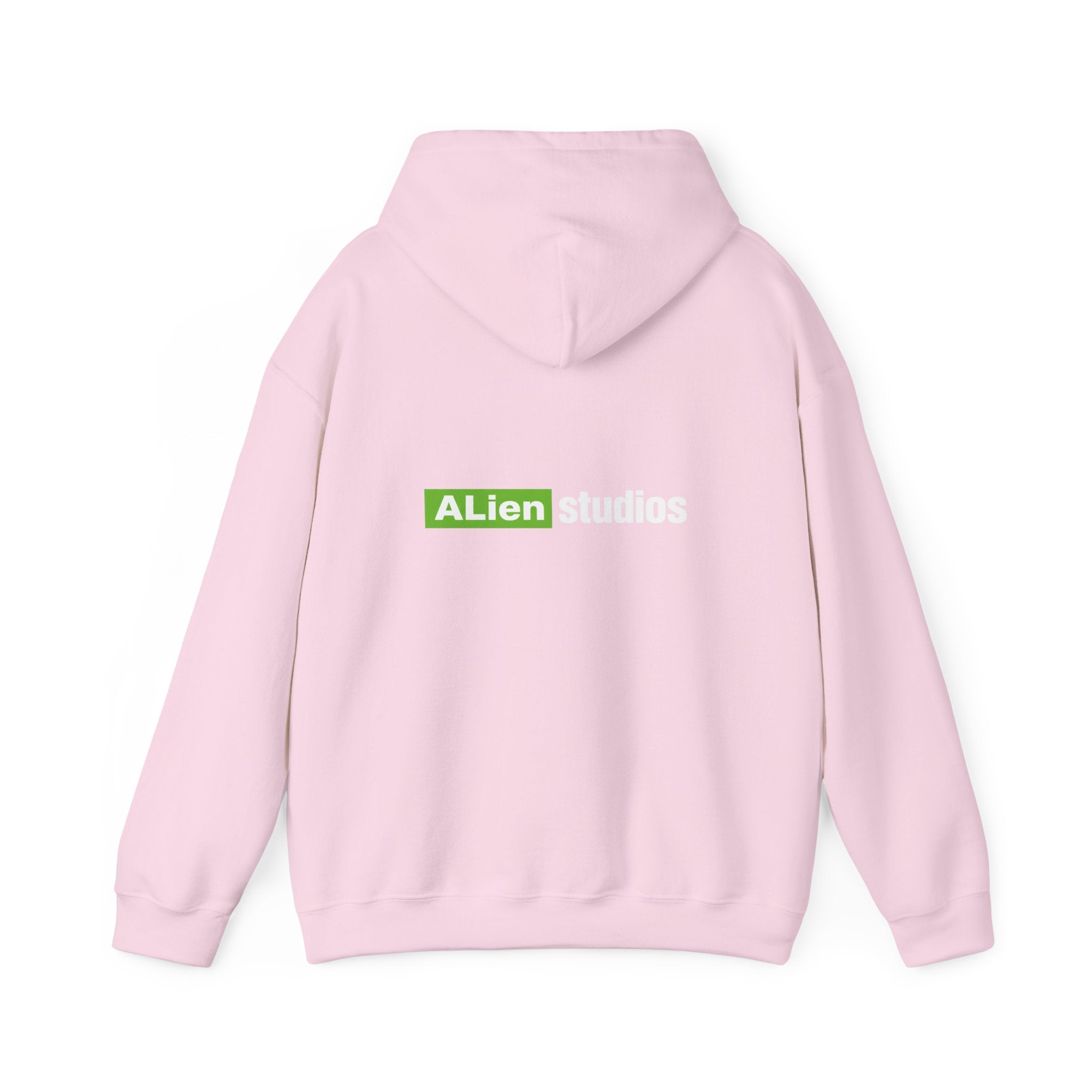Alien Studios logo Hoodie | Branded Graphic Pullover, Black Logo Sweatshirt