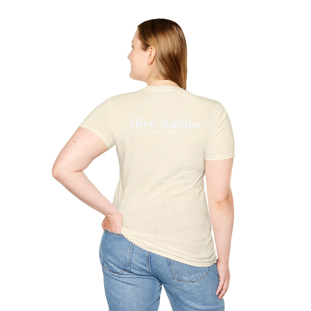 Alien Studios logo T-Shirt | Minimal back text, small chest text