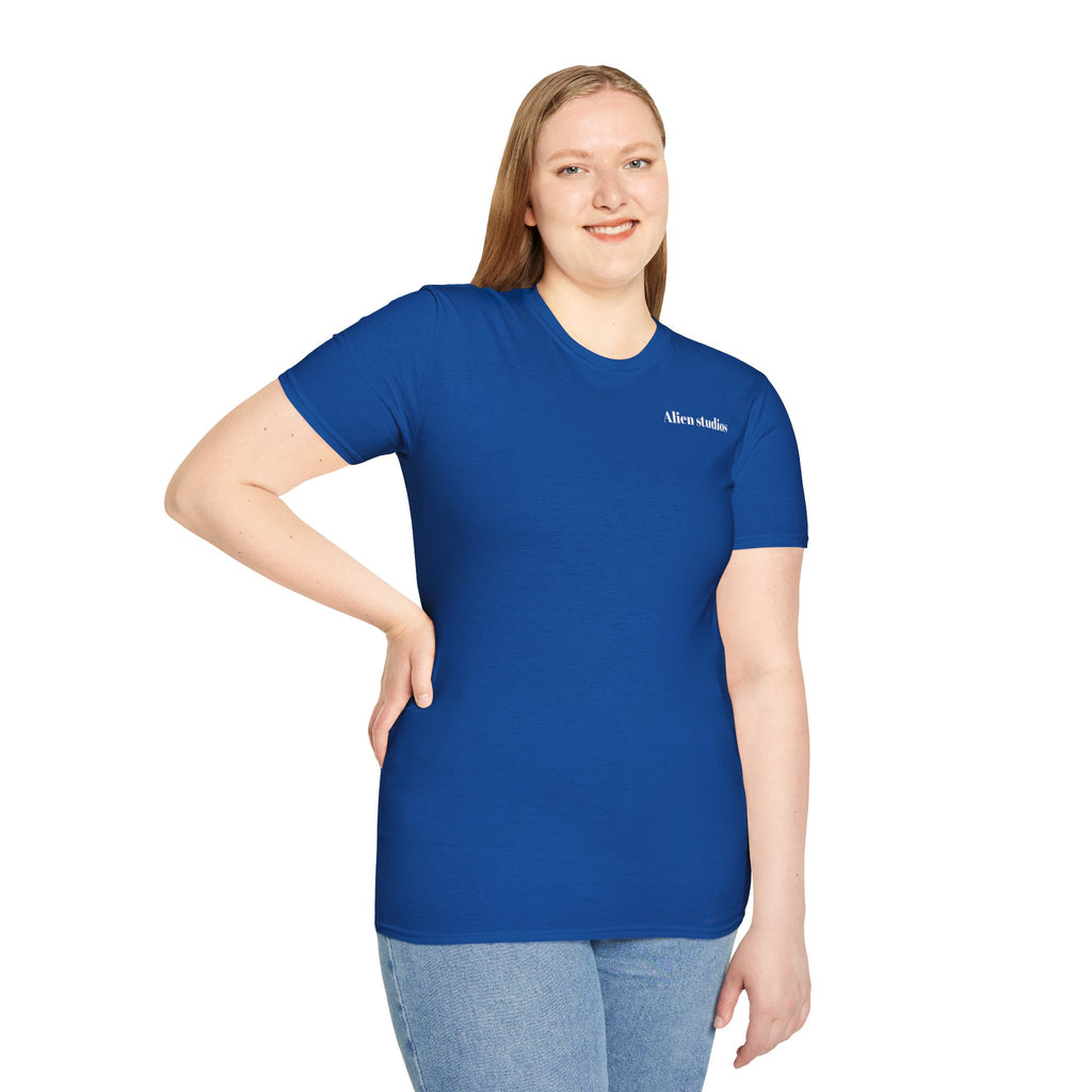 Alien Studios logo T-Shirt | Minimal back text, small chest text
