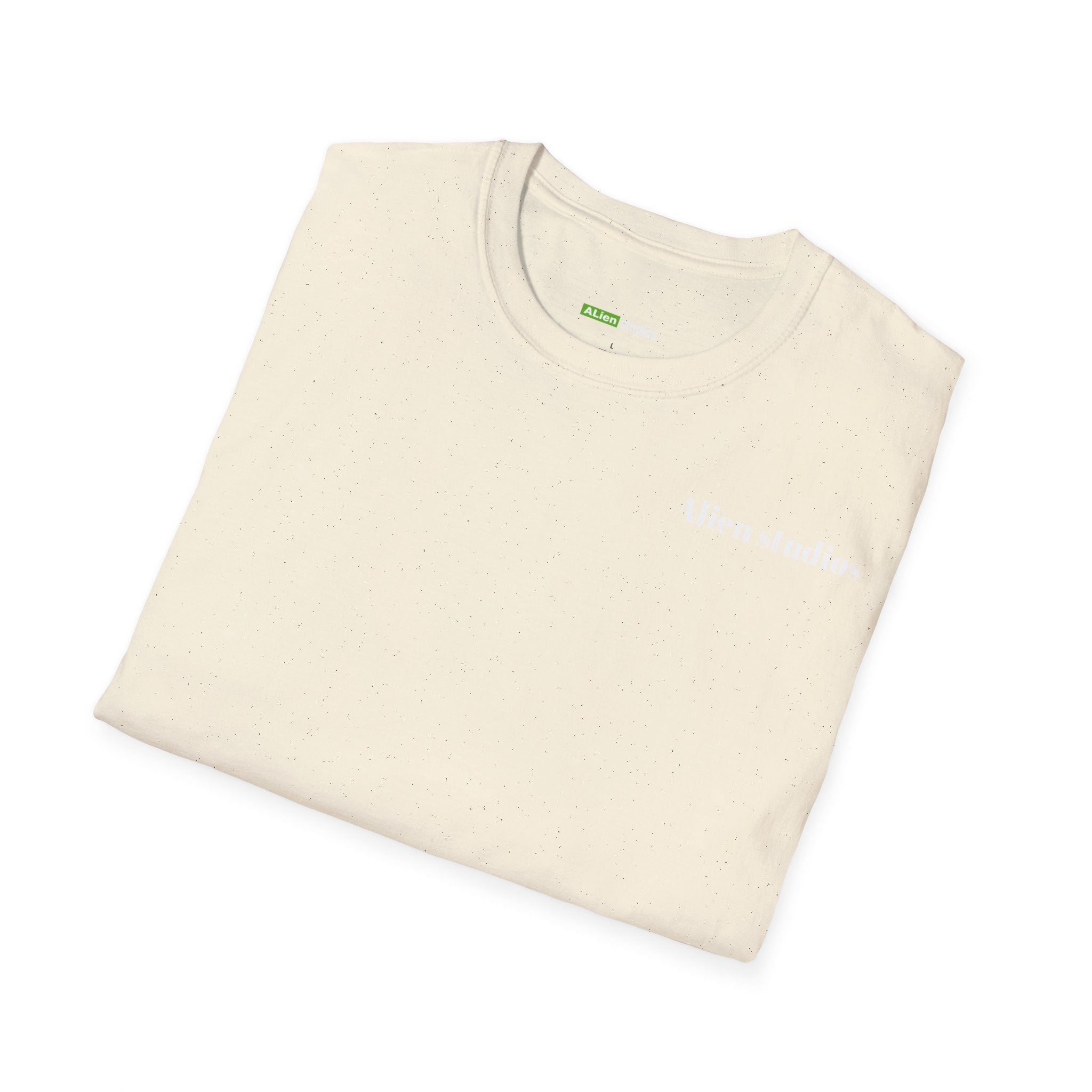 Alien Studios logo T-Shirt | Minimal back text, small chest text