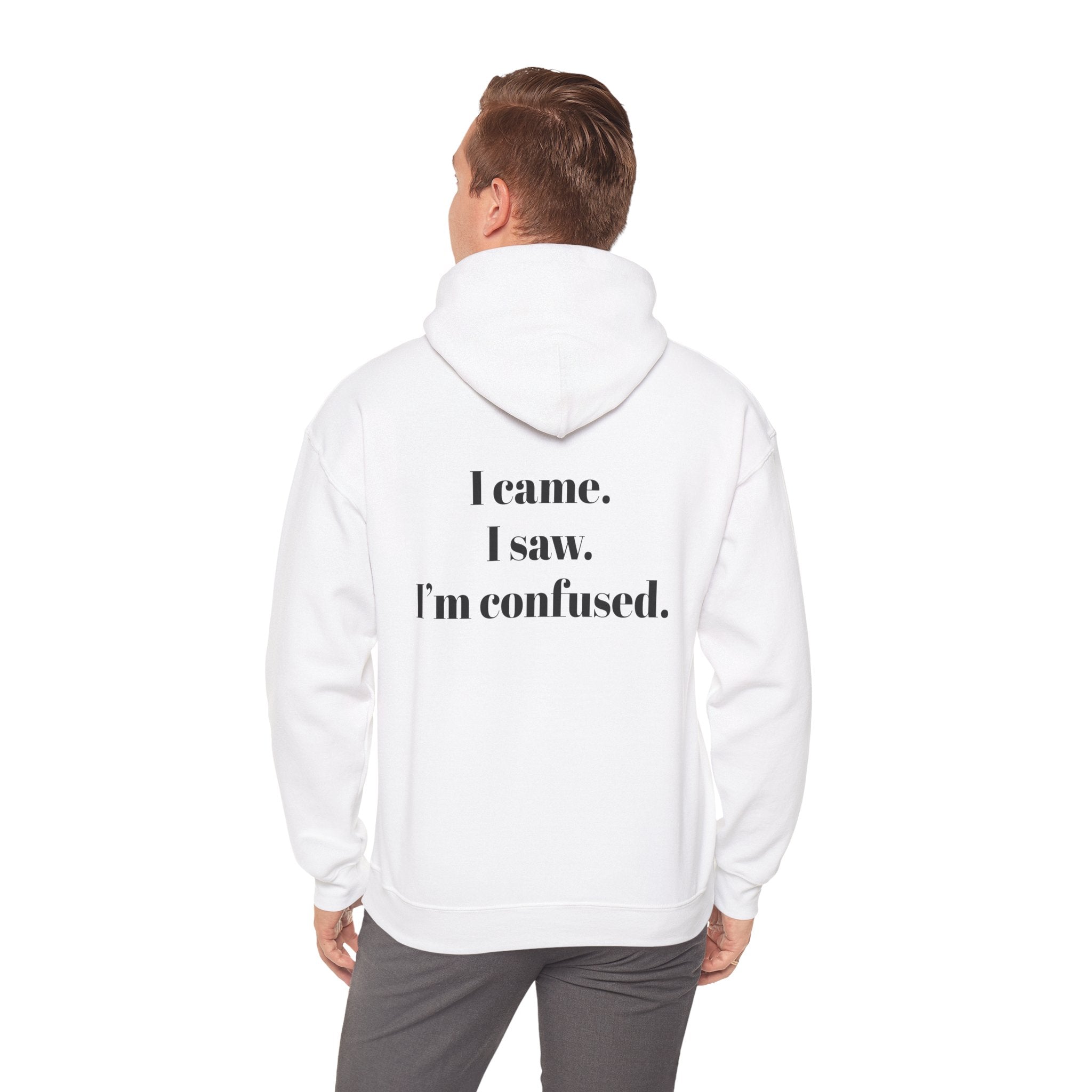 Minimal White Hoodie | Plain Blank Hooded Sweatshirt, DIY Sublimation