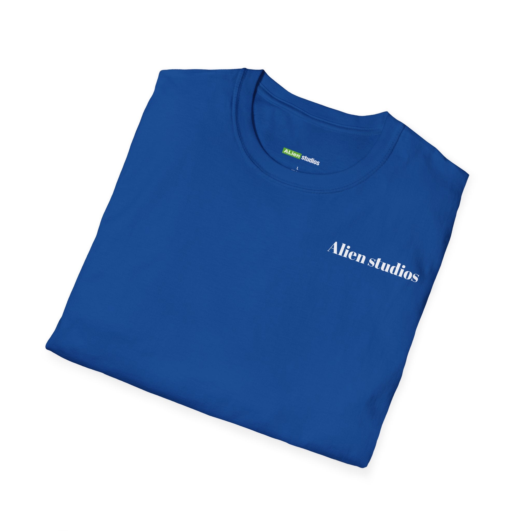 Alien Studios logo T-Shirt | Minimal back text, small chest text